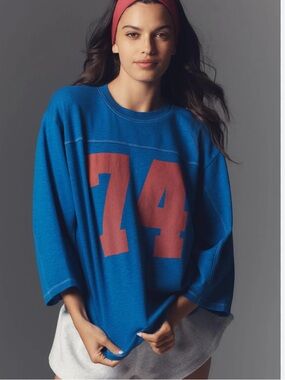 Anthropologie Varsity 3/4 Shirt, Size Small [Like New]